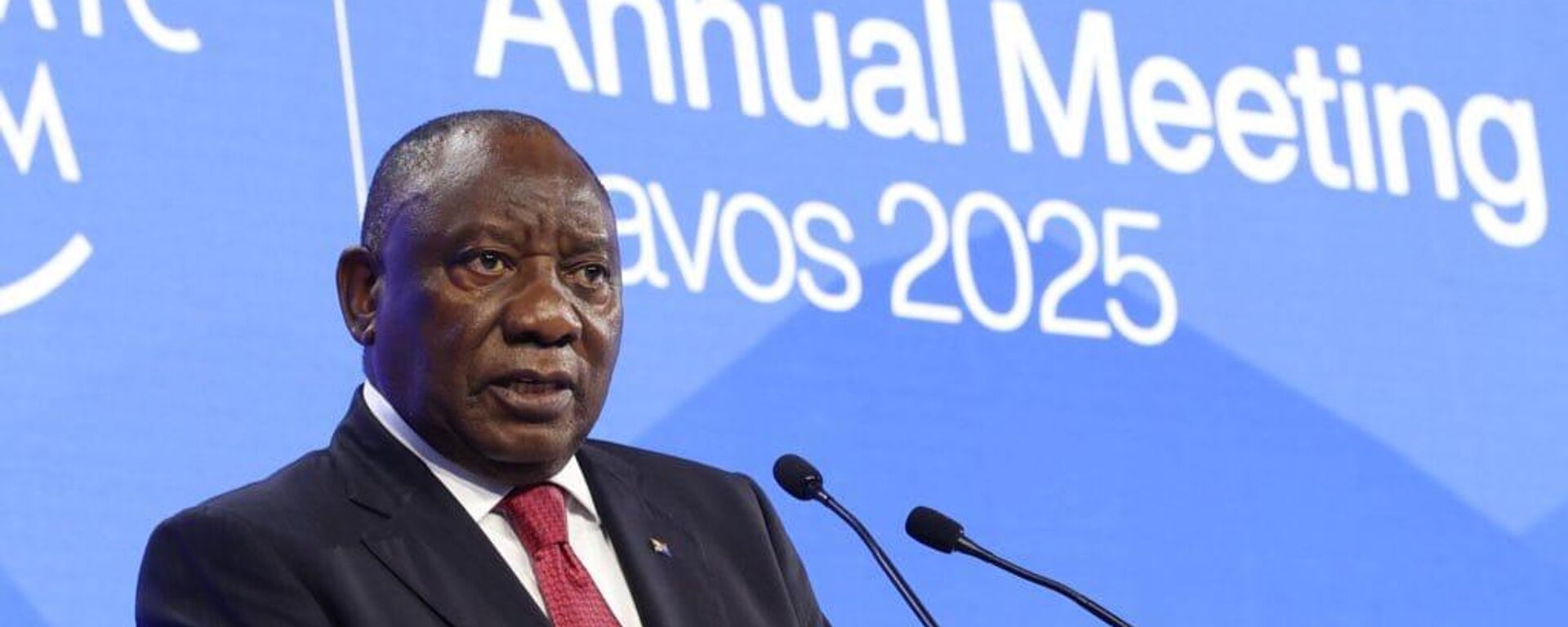 President Cyril Ramaphosa addresses the World Economic Forum in Davos, January 21, 2025 - Sputnik Africa, 1920, 03.02.2025