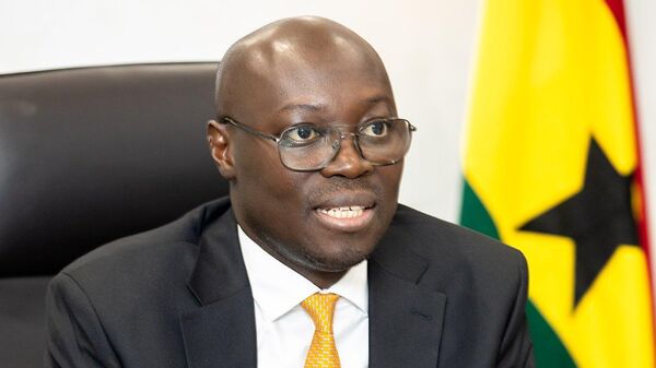 Ghana's Finance Minister Cassiel Ato Baah Forson holding an inaugural meeting with the management of the Ghanaian Ministry of Finance, January 24, 2025. - Sputnik Africa