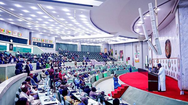 Foreign ministers of the Economic Community of West African States (ECOWAS) gather during the 53rd ordinary meeting to discuss trade and security situations in the region in Abuja, Nigeria on December 12, 2024. (Photo by Nigeria Foreign Ministry / Handout/Anadolu via Getty Images) - Sputnik Africa