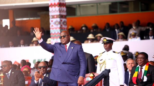 President of the Democratic Republic of the Congo, Felix Tshisekedi (L) attends Kenya's fifth president William Ruto's inauguration ceremony at Kasarani Stadium in Nairobi, Kenya on September 13, 2022. - Sputnik Africa