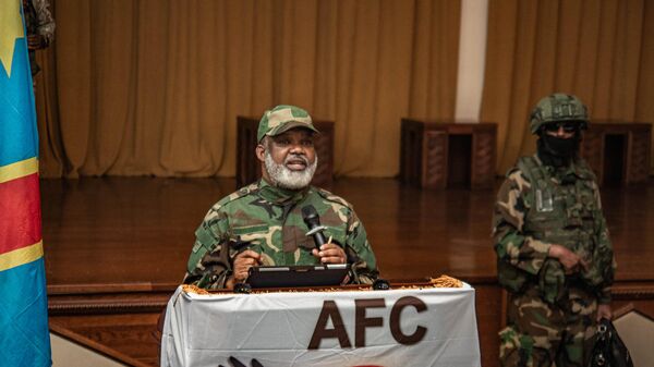 Corneille Nangaa, the head of the Congo River Alliance coalition of rebel groups, which includes M23, speaks at a press conference at the Serena Hotel on January 30, 2025 in Goma, Democratic Republic of Congo.   - Sputnik Africa