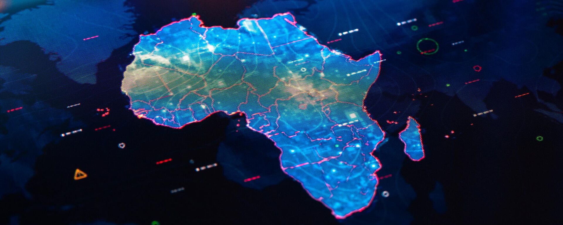 Map of Africa on digital pixelated display - Sputnik Africa, 1920, 04.02.2025