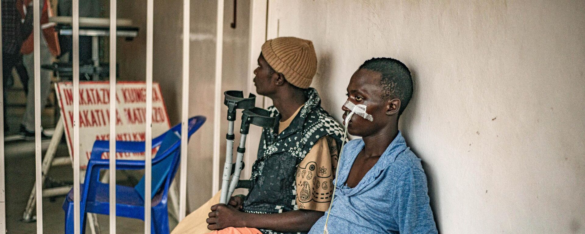 People injured in the recent fighting receive treatment at a hospital as M23 rebels retained control of the city on February 1, 2025 in Goma, Democratic Republic of Congo. - Sputnik Africa, 1920, 05.02.2025