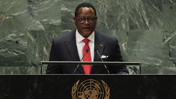 Lazarus McCarthy Chakwera, president of Malawi, addresses the 79th session of the United Nations General Assembly, Thursday, Sept. 26, 2024 at UN headquarters. - Sputnik Africa