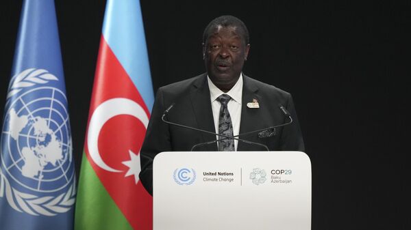 Kenya Prime Cabinet Secretary Musalia Mudavadi speaks during a plenary session at the COP29 U.N. Climate Summit, Wednesday, Nov. 13, 2024, in Baku, Azerbaijan. - Sputnik Africa