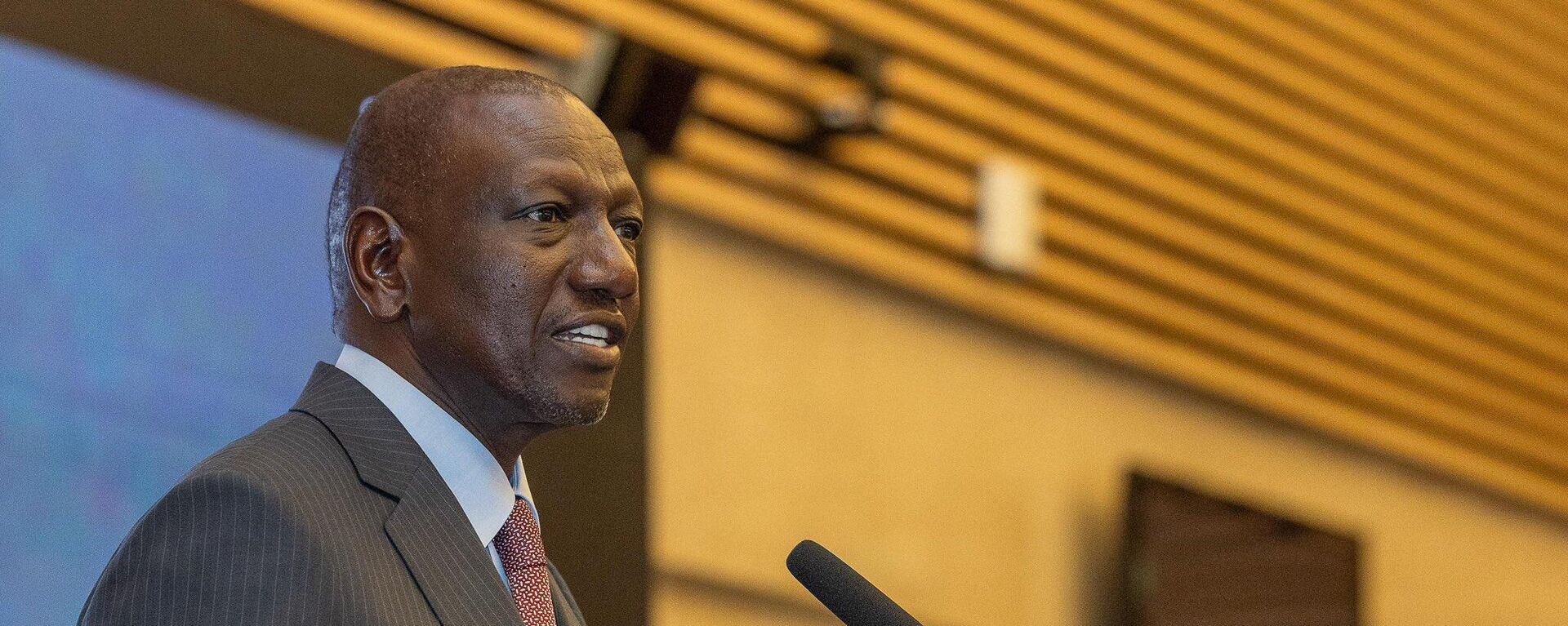 Kenyan President William Ruto addressing the session on the establishment of the Africa Credit Rating Agency (ACRA) on the sidelines of the 38th AU Summit in Addis Ababa, February 14, 2025. - Sputnik Africa, 1920, 15.02.2025