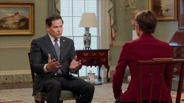 US Secretary of State Marco Rubio giving interview to journalist Catherine Herridge. February 20, 2025. Screenshot from the video. - Sputnik Africa