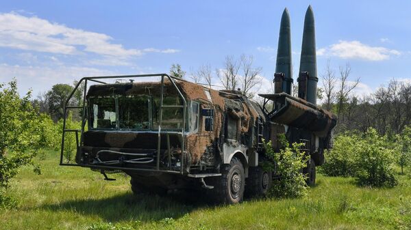 The Iskander M operational-tactical missile system of the Russian Armed Forces in the area of ​​a special military operation in Ukraine. - Sputnik Africa