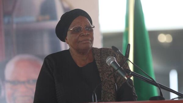 Vice President and President-elect Netumbo Nandi-Ndaitwah speaks at Founding President Sam Nujoma's memorial service on Friday. - Sputnik Africa