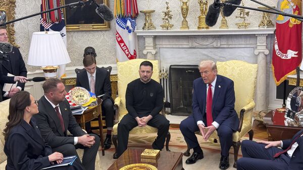 Trump et Zelensky s'entretiennent dans la Maison-Blanche - Sputnik Afrique