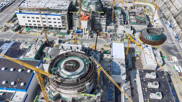 A photo taken on November 6, 2024, shows the construction site of Units 7 and 8 of Tianwan Nuclear Power Plant in Lianyungang, China. - Sputnik Africa