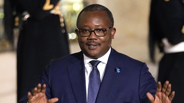 President of Guinea-Bissau Umaro Sissoco Embalo arrives for a dinner at the Elysee Palace as part of the Paris Peace Forum, in Paris, Nov. 11, 2021.  - Sputnik Afrique