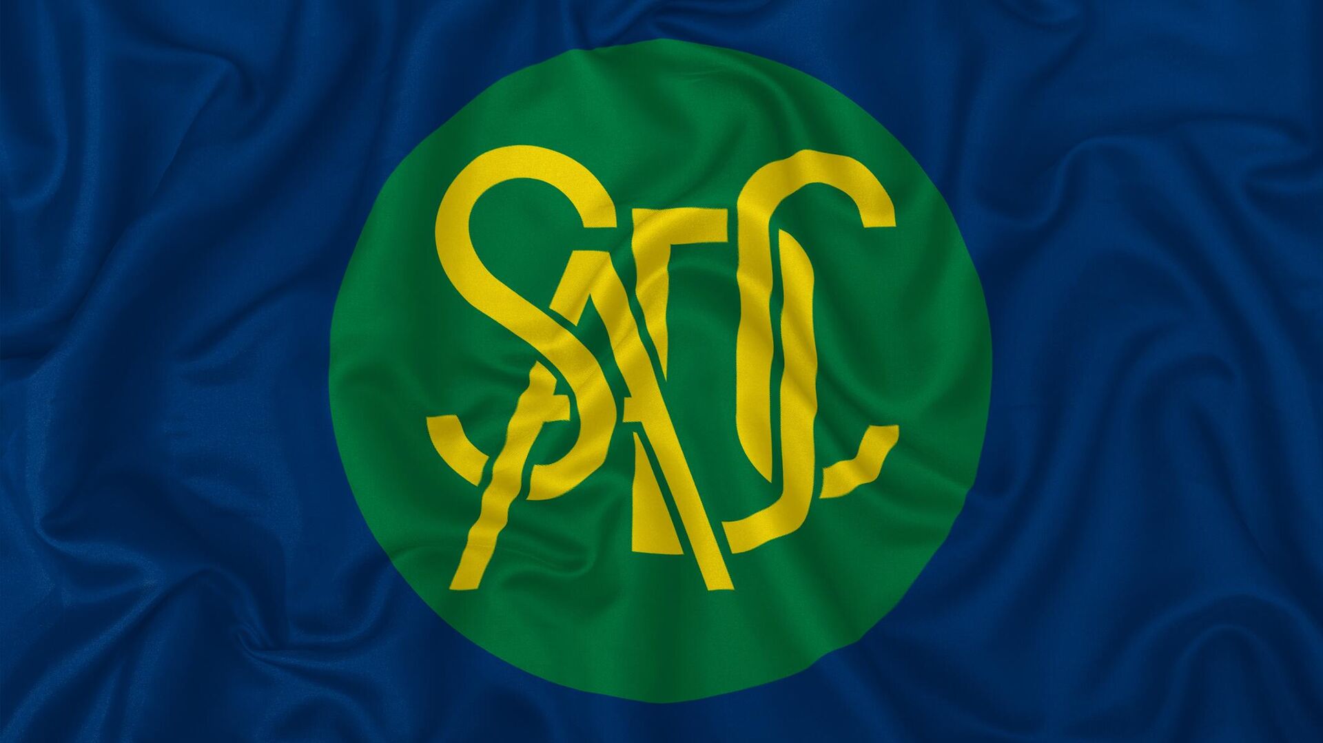 Southern African Development Community flag on wavy silk textile fabric background. - Sputnik Africa, 1920, 03.03.2025