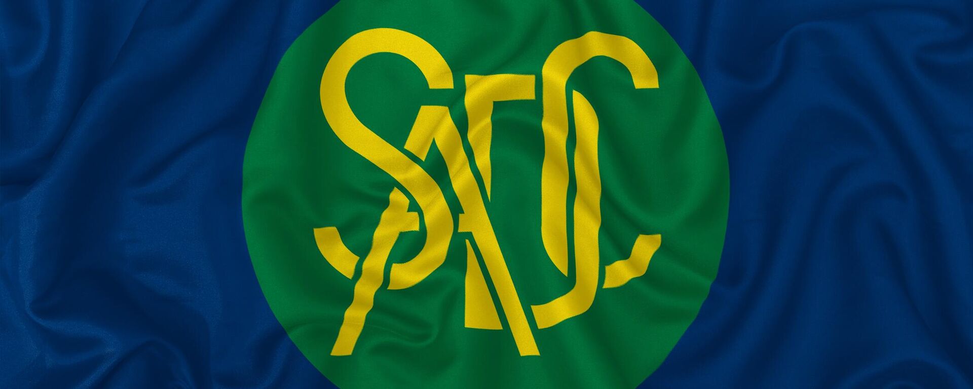 Southern African Development Community flag on wavy silk textile fabric background. - Sputnik Africa, 1920, 03.03.2025