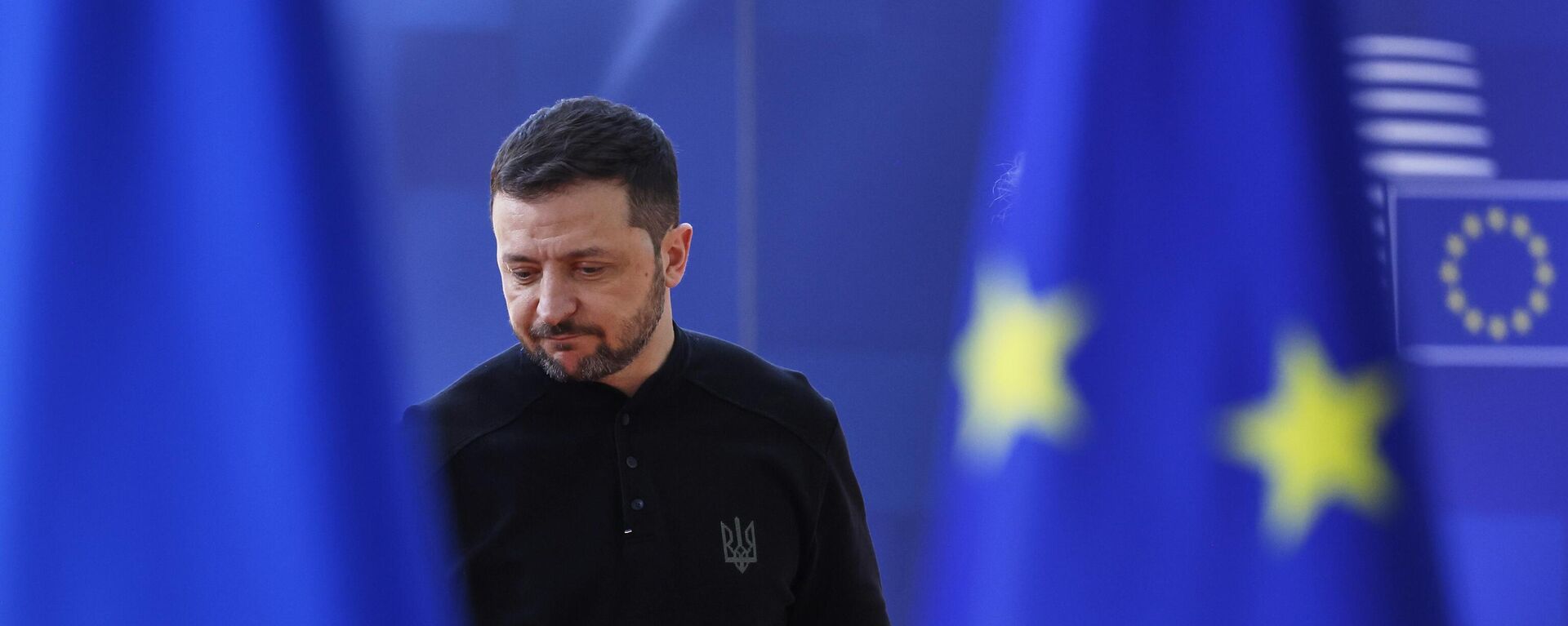 Ukraine's Volodymyr Zelensky arrives for an EU Summit at the European Council building in Brussels, Thursday, March 6, 2025.  - Sputnik Africa, 1920, 11.03.2025