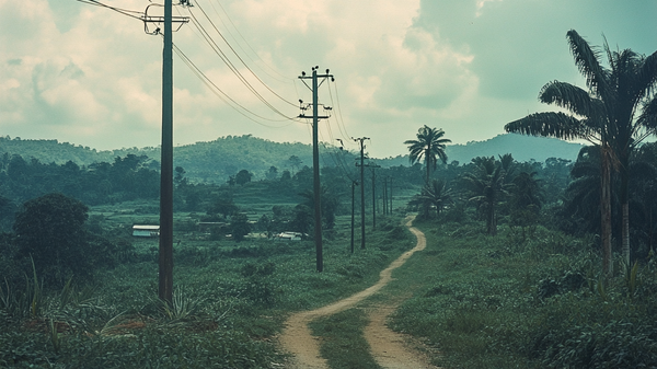 Power lines in rural Nigeria (illustrative image). - Sputnik Africa