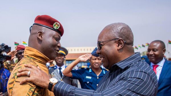 Burkinabe President Ibrahim Traore and Ghanaian President John Dramani Mahama. - Sputnik Africa