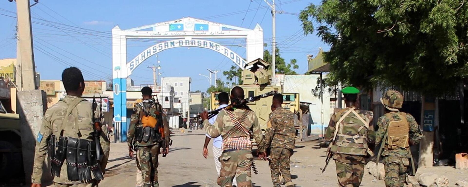 Security measures are taken after an attack by the terrorist organization called al-Shabaab on a hotel in Beledweyne city of Hirshabelle state in Hiran region on March 12, 2025. It was reported that 6 people were killed during the attack. - Sputnik Africa, 1920, 18.03.2025