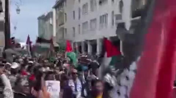 ▶ Une manifestation en soutien à Gaza a eu lieu dans la capitale marocaine Rabat - Sputnik Afrique