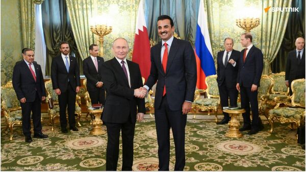 Rencontre du Président russe avec l'émir qatari au Kremlin: principales déclarations - Sputnik Afrique