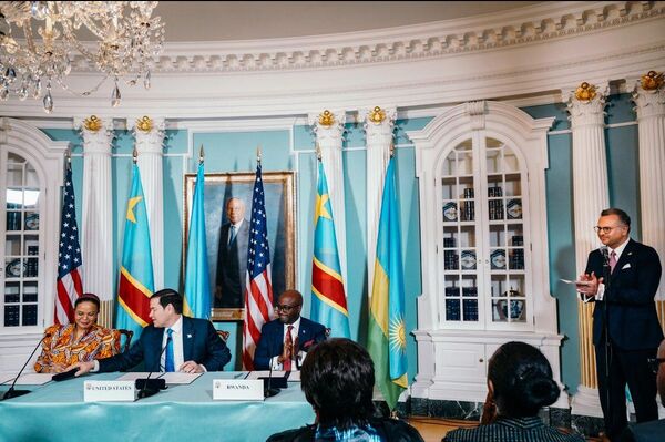 DRC, Rwanda Sign Joint Declaration on Path to Peace at Ceremony in Washington DRC, Rwanda Sign Joint Declaration on Path to Peace at Ceremony in Washington - Sputnik Africa