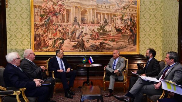 Russian Foreign Minister Sergey Lavrov holds a meeting with his Brazilian counterpart Mauro Vieira ahead of the BRICS Foreign Ministers' meeting. - Sputnik Africa