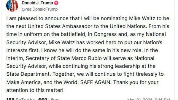 Mike Waltz quitte le poste de conseiller à la sécurité nationale de Donald Trump - Sputnik Afrique