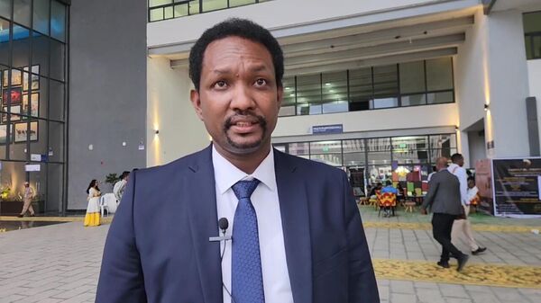 Ethiopian Minister of State for Industry Tarekegn Bululta interviewed by Sputnik Africa on the sidelines of the Made in Ethiopia expo 2025 in Addis Ababa. - Sputnik Africa