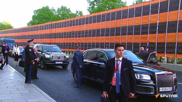 Les leaders étrangers arrivent au Kremlin pour un dîner offert par le Président russe - Sputnik Afrique