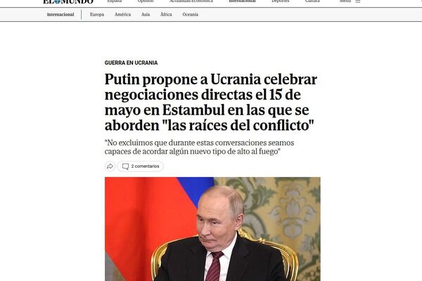 Putin’s call for direct, unconditional talks with Ukraine makes headlines worldwide Putin’s call for direct, unconditional talks with Ukraine makes headlines worldwide - Sputnik Africa