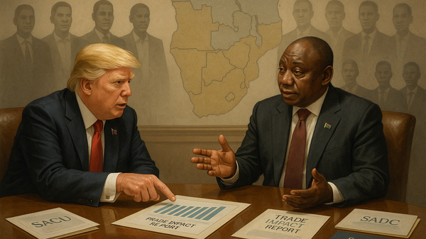 'US Talking to More Than Just South Africa,' Researcher Says on Ramaphosa-Trump Meeting. AI-generated image. - Sputnik Africa