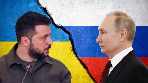 Zelensky et Poutine (Image générée par l'IA) - Sputnik Afrique