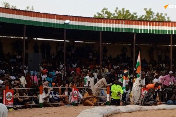 Traditional Wrestling Tournament Excites Niamey Traditional Wrestling Tournament Excites Niamey - Sputnik Africa