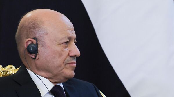 Chairman of the Presidential Governance Council of the Republic of Yemen Rashad Al-Alimi during a meeting with Russian President Vladimir Putin. - Sputnik Africa