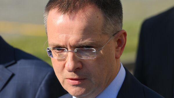 Aide to the Russian President Vladimir Medinsky after the end of direct negotiations between the delegations of Russia and Ukraine near the Ciragan Palace in Istanbul. - Sputnik Africa