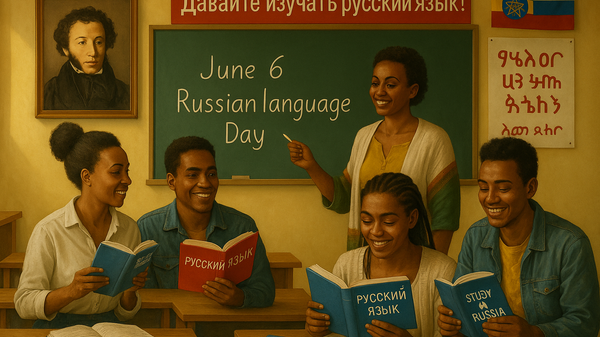 Why Ethiopians Learn & Love Russian—Poet Explains on Russian Language Day, AI-generated image - Sputnik Africa