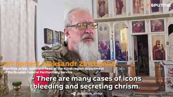 Icon of Mother of God Begins Secreting Сhrism in Kursk Church Desecrated by Ukrainian Forces - Sputnik Africa