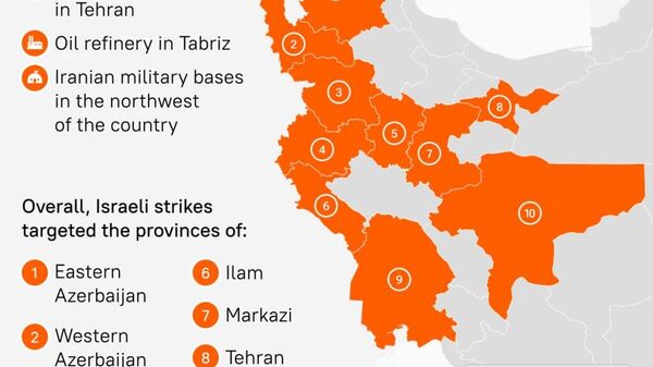 #SputnikInfographic | Israeli Strikes on Iran: Where Were Impacts Recorded? - Sputnik Africa
