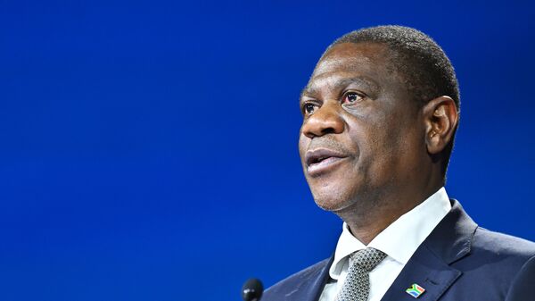 Deputy President of the Republic of South Africa Paul Mashatile at the plenary session of the XXVIII St. Petersburg International Economic Forum. - Sputnik Africa