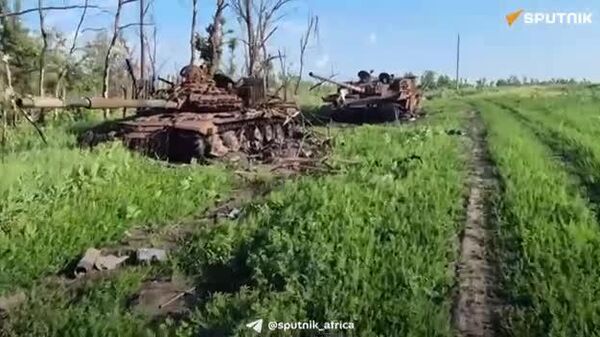 Russian assault paratroopers, expanding the buffer zone in the Sumy region, destroyed a Ukrainian armored group with Soviet and NATO military equipment, an officer with the call sign Vityaz told Sputnik - Sputnik Africa