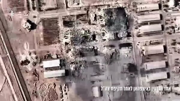 The IDF has released footage showing the Iranian nuclear facility in Isfahan after it was hit by IAF airstrikes - Sputnik Africa