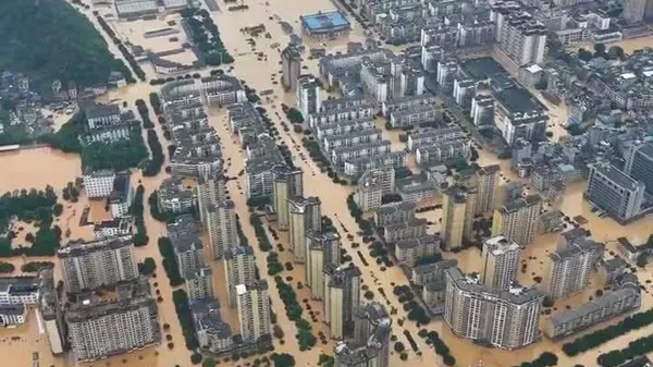 La plus grande crue jamais enregistrée dans une province chinoise, selon les médias - Sputnik Afrique