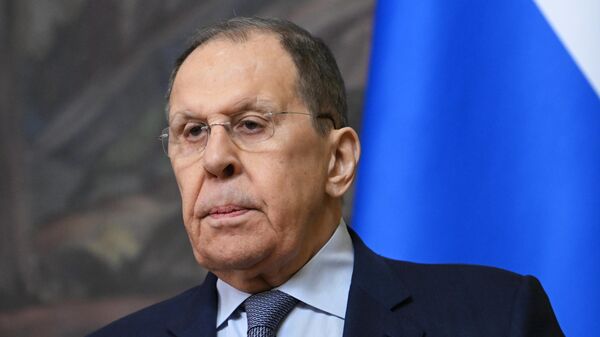 Russian Foreign Minister Sergey Lavrov at a press conference following a meeting with his Laotian counterpart Thongsavanh Phomvihane. June 26, 2025. - Sputnik Africa