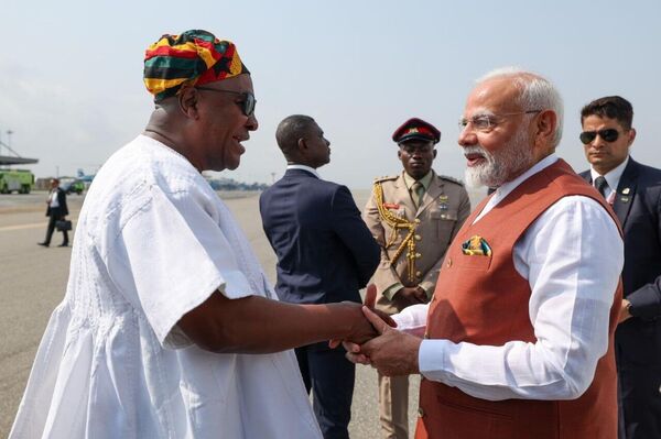 PM Modi Arrives in Ghana to Strengthen India-Africa Ties PM Modi Arrives in Ghana to Strengthen India-Africa Ties - Sputnik Africa