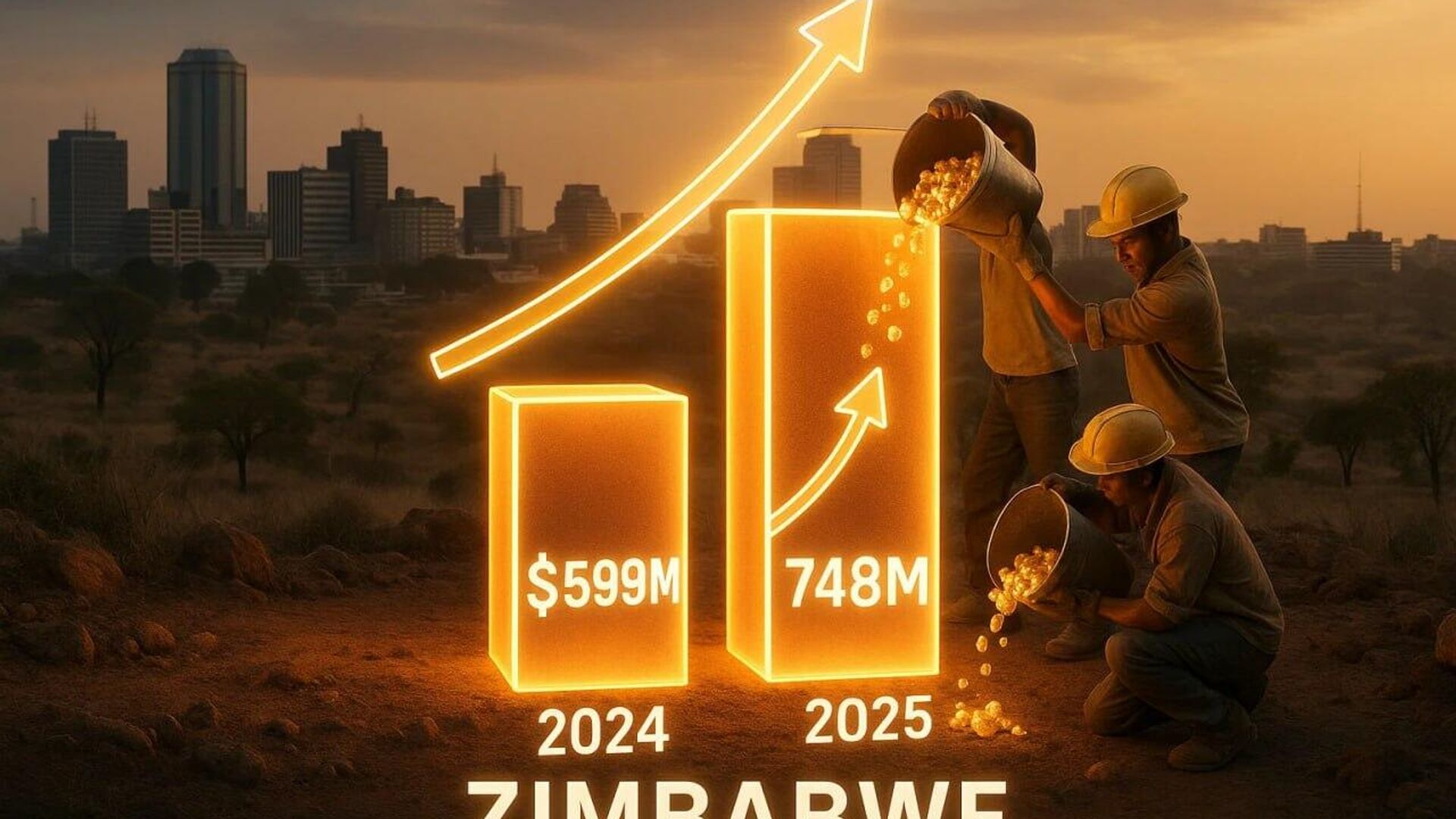 Zimbabwe's Gold Exports Rise 24% to $748 Million in Year-on-Year Zimbabwe's Gold Exports Rise 24% to $748 Million in Year-on-Year - Sputnik Africa, 1920, 04.07.2025