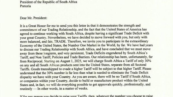 The United States will impose import duties of 30% on South Africa starting from August 1st - Sputnik Africa