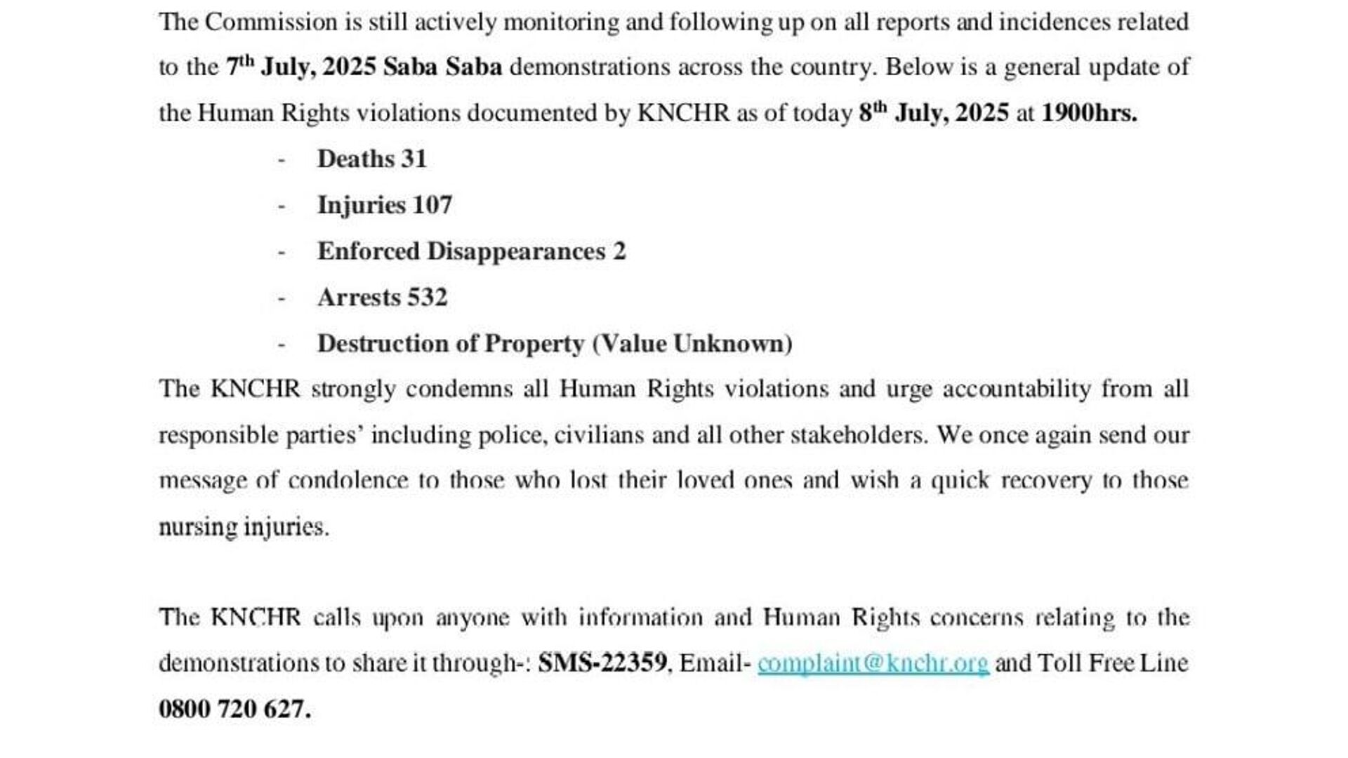 Kenya’s Anti-Government Protest Death Toll Climbs to 31 Kenya’s Anti-Government Protest Death Toll Climbs to 31 - Sputnik Africa, 1920, 08.07.2025