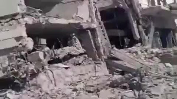Footage of destruction from the site of Israeli strikes on the MoD in Damascus - Sputnik Africa