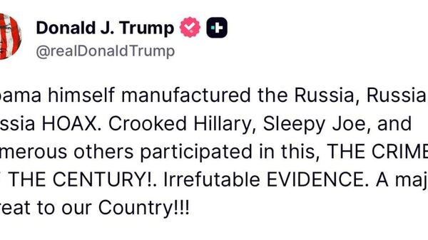 'THE CRIME OF THE CENTURY' — Trump blasts Democrats over ‘Russia hoax’ - Sputnik Africa