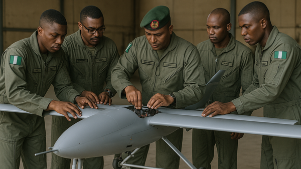 Nigeria's Defense Industry Takes Off: Focus is on Domestic Weapon Production, Officer Says. AI-generated image. - Sputnik Africa
